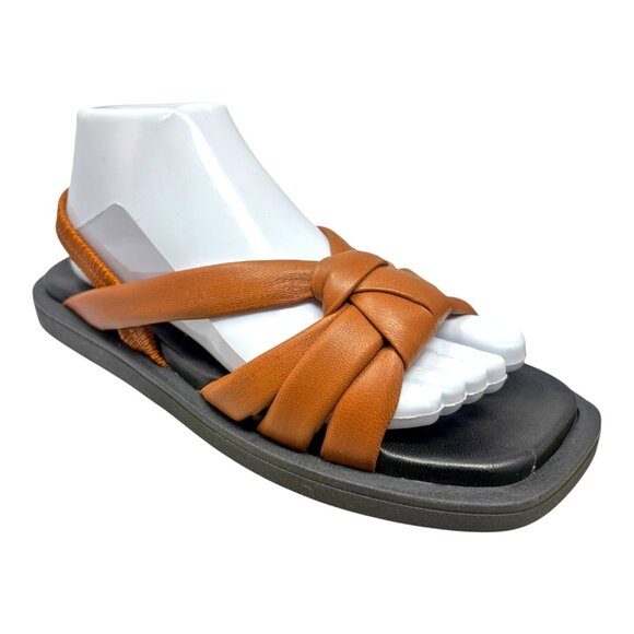 Shoe The Bear Copenhagen Krista Butterscotch Leather Slingback Sandals - Picture 2 of 12